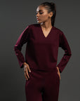 Lasercut Maroon Top