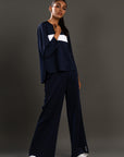 Every Wear Blue Lasercut Top