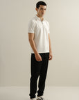 Polo Shirt with Zip up collar - Off white