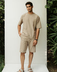 Volluto Oversized Tee - Stone Beige