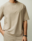 Volluto Oversized Tee - Stone Beige