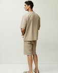 Volluto Oversized Tee - Stone Beige