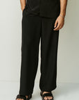 Stonewashed Trousers - Black