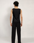 Cotton Jersey Tank Top - Black