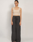 Wide Leg Pants - Charcoal Grey