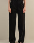 Straight Leg Pants - Black