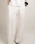 Linen Wide Legged Pants - Off White
