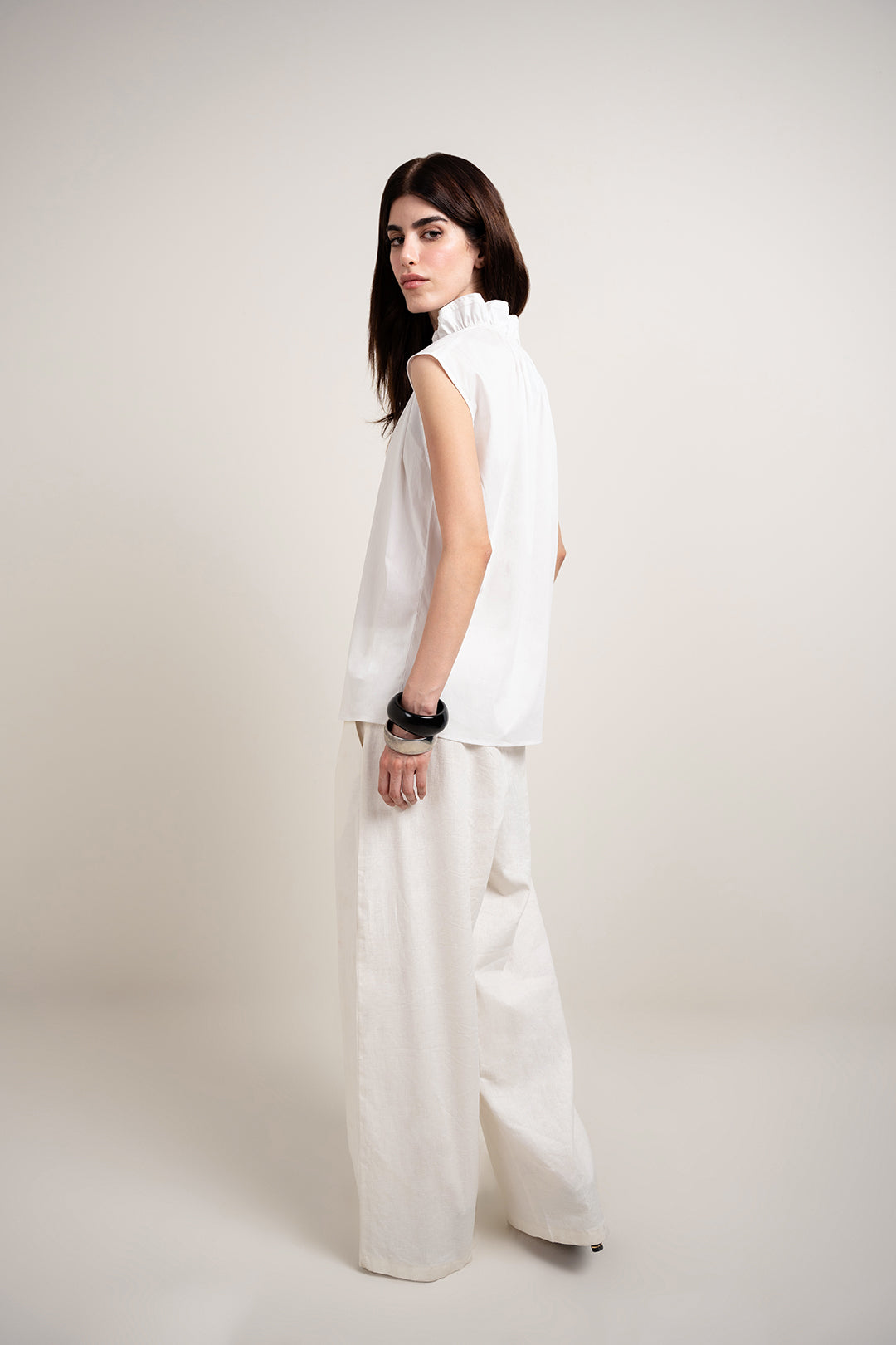 Linen Wide Legged Pants - Off White