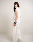 Linen Wide Legged Pants - Off White
