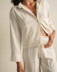 Textured Shacket - Cream