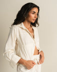Textured Shacket - Cream