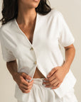 Luluknit Batwing Top - White