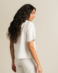 Luluknit Batwing Top - White