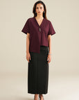 Batwing Top - Wine Red