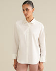 Ease Poplin Hi-Lo Button Down