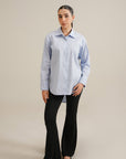Hi-Lo Button Down - Powder Blue
