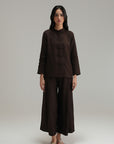 Mandarin Shirt - Mocha