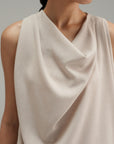 Asymmetrical Drape Top - Sand