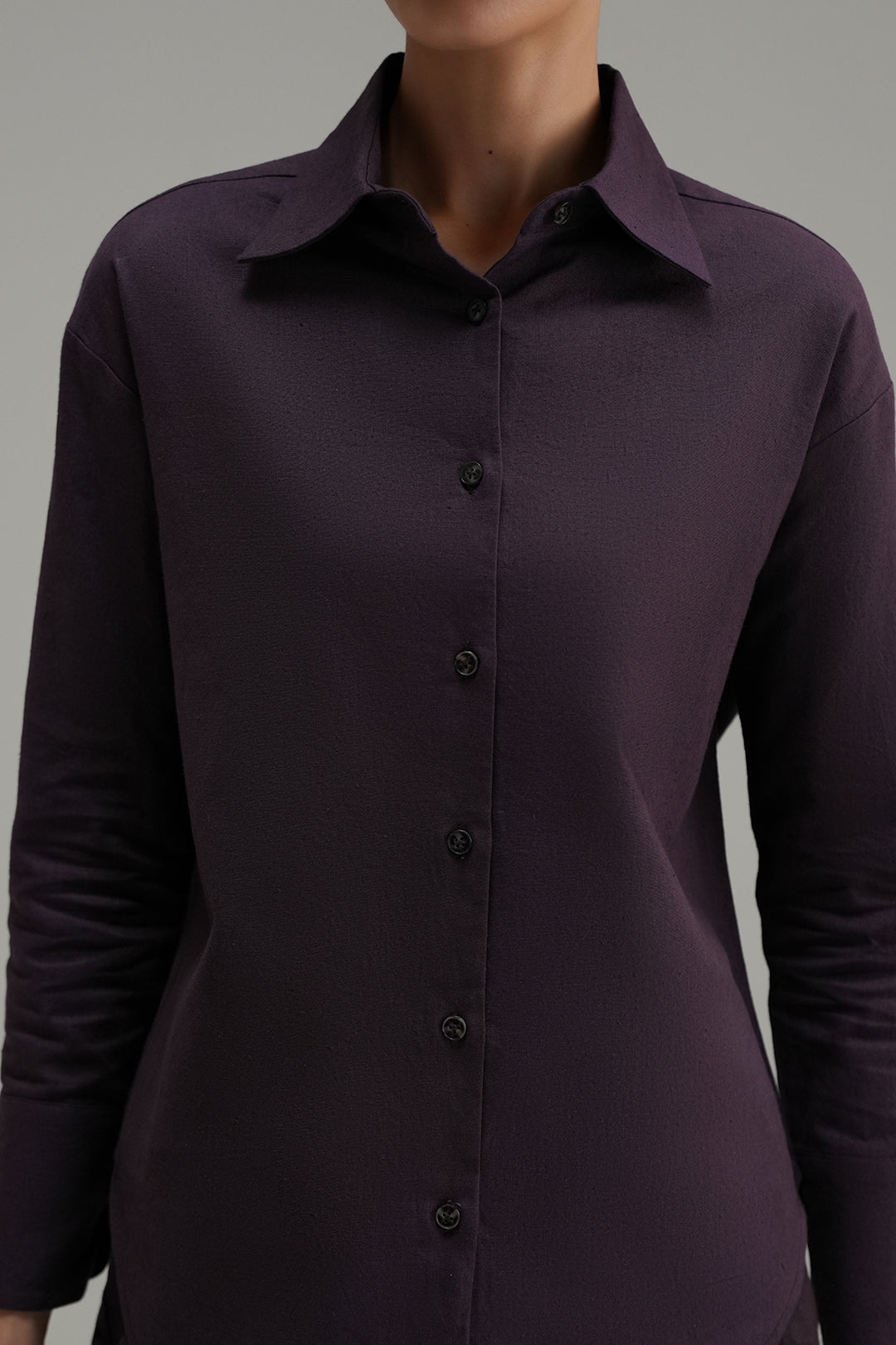 Regular Fit Button Down - Aubergine