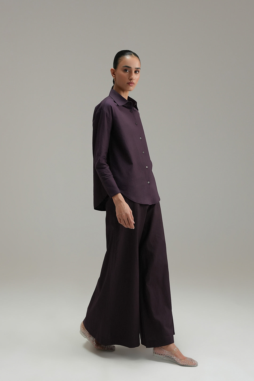 Regular Fit Button Down - Aubergine