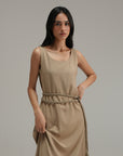 Resort Crosshatch Dress - Caramel