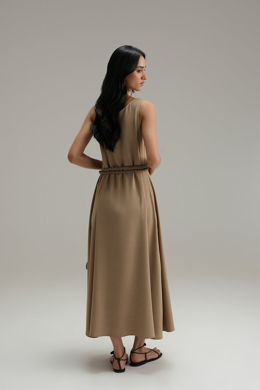 Resort Crosshatch Dress - Caramel