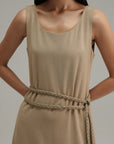 Resort Crosshatch Dress - Caramel