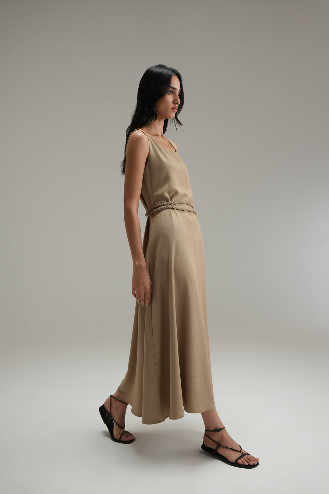 Resort Crosshatch Dress - Caramel