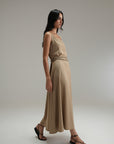 Resort Crosshatch Dress - Caramel