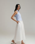 Halter Linen Top - Classic Blue