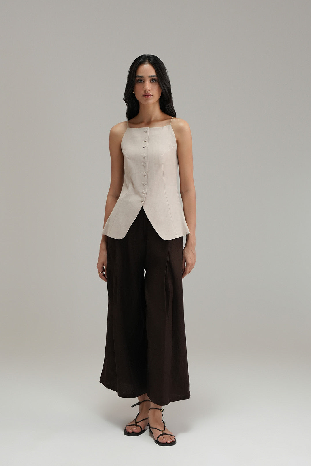 Pleated Relaxed Pants - Mocha