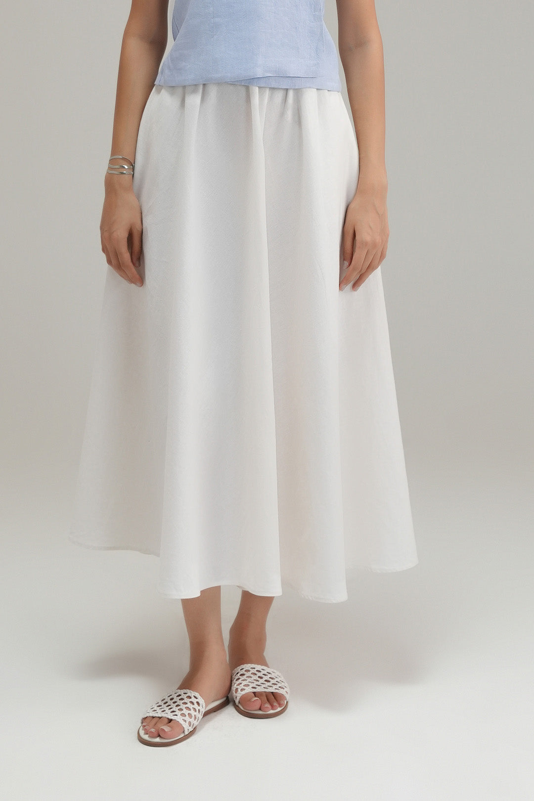 Vacation Linen Skirt - Ivory