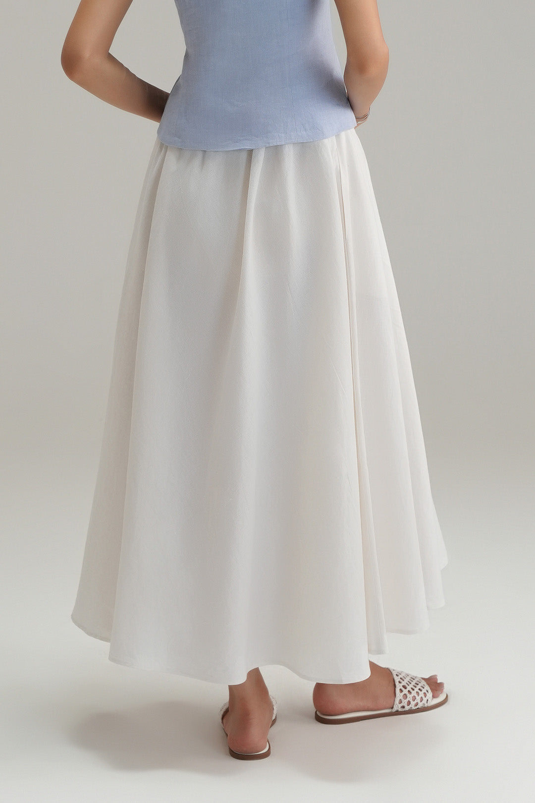 Vacation Linen Skirt - Ivory