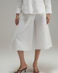Linen Flare Culottes - Ivory