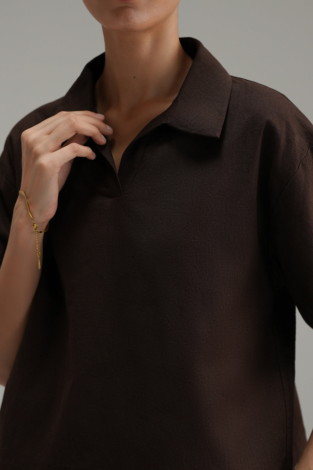 Essential Linen Overshirt - Mocha