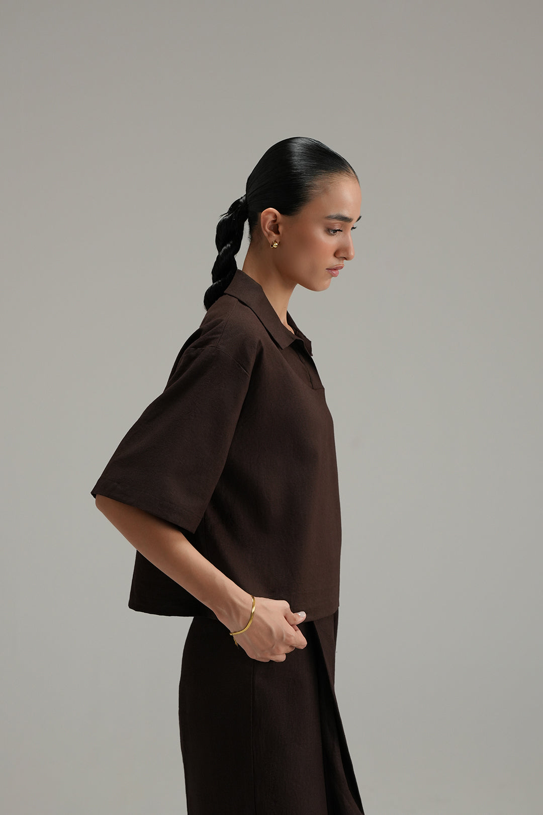 Essential Linen Overshirt - Mocha