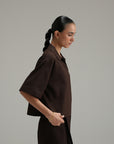 Essential Linen Overshirt - Mocha