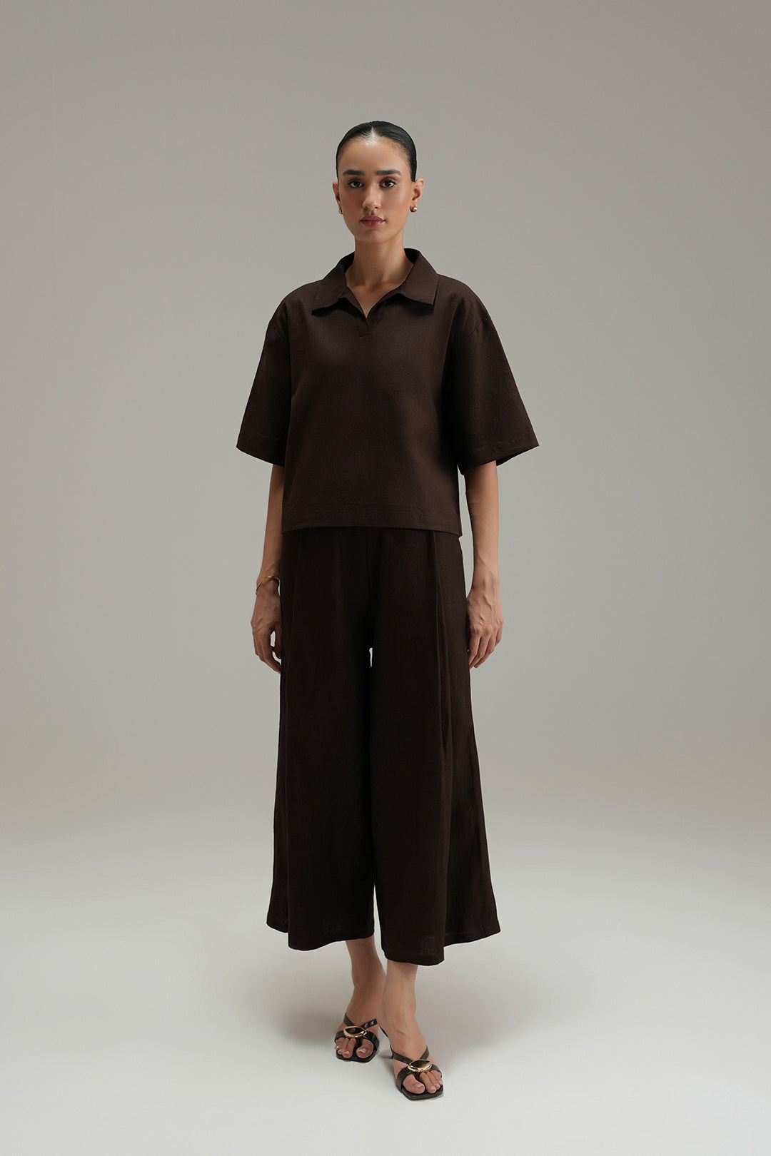 Essential Linen Overshirt - Mocha