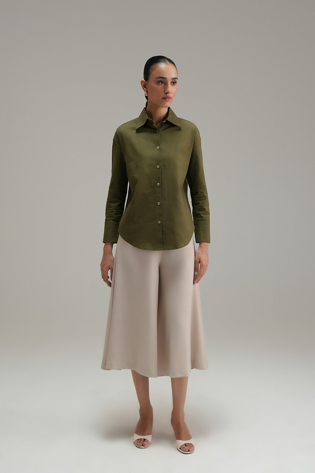 Regular Fit Button Down - olive