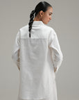 High Low Button Down - Ivory