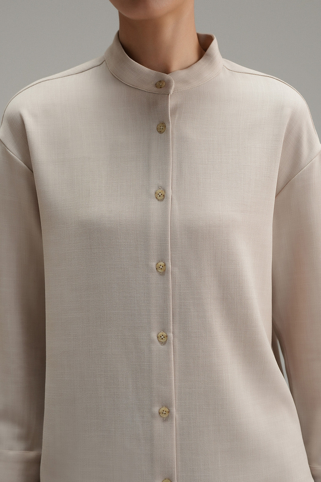 Band Cross Hatch Button Down-Sand