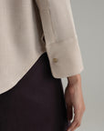 Band Cross Hatch Button Down-Sand