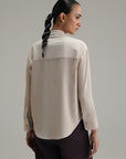 Band Cross Hatch Button Down-Sand