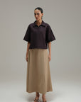 Essential Linen Overshirt - Aubergine