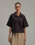 Essential Linen Overshirt - Aubergine
