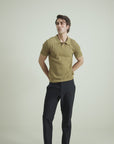 Textured Polo - Dirty Green